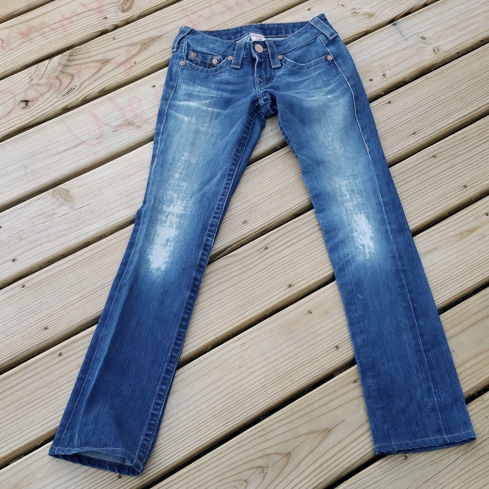 True Religion Indigo Straight Leg Jeans